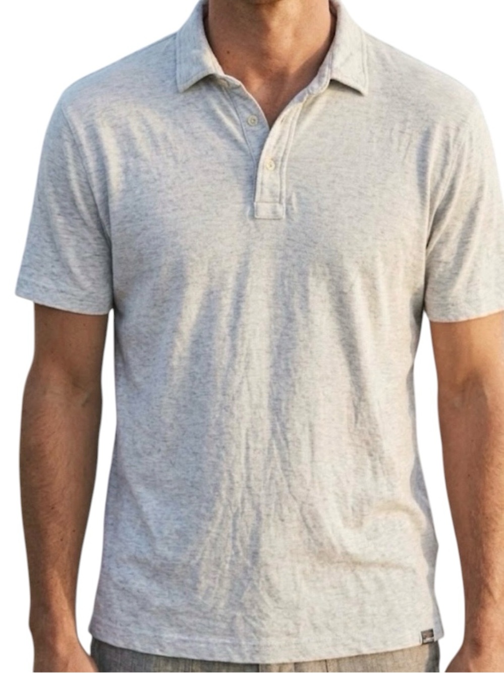 Faherty Cloud Cotton Polo Men’s M Heather Gray Smart Casual Golf Resort